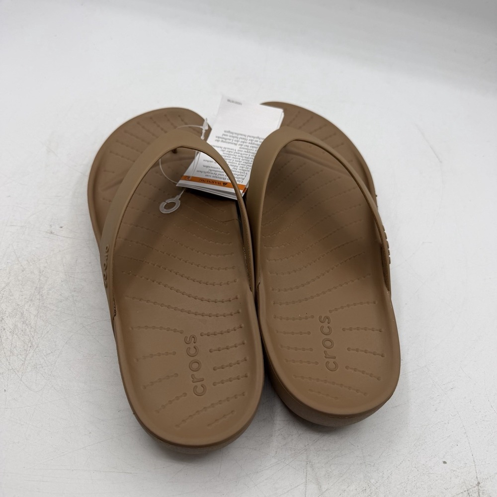 Crocs Splash Flip Flops Womens Sz 9 Brown Thong Sandals Beach Summer 208218-2EY - Picture 6 of 7